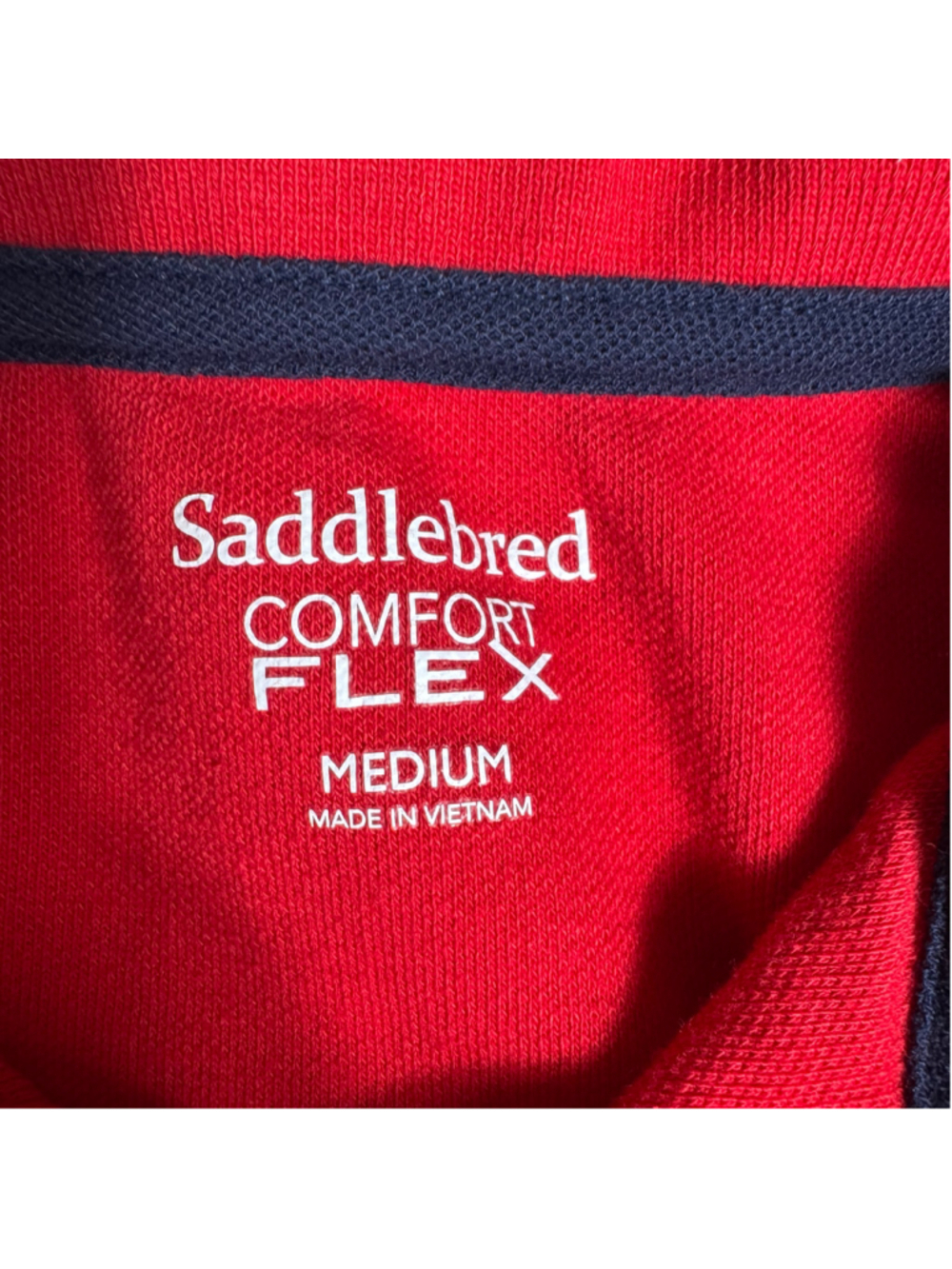 Men's Saddlebred Red Comfort Flex Polo Shirt M - Picture 3 of 7